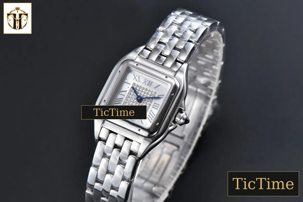 Panthère 22mm AF SS White Diamond Dial SS Bracelet Ronda Quartz — foto 4