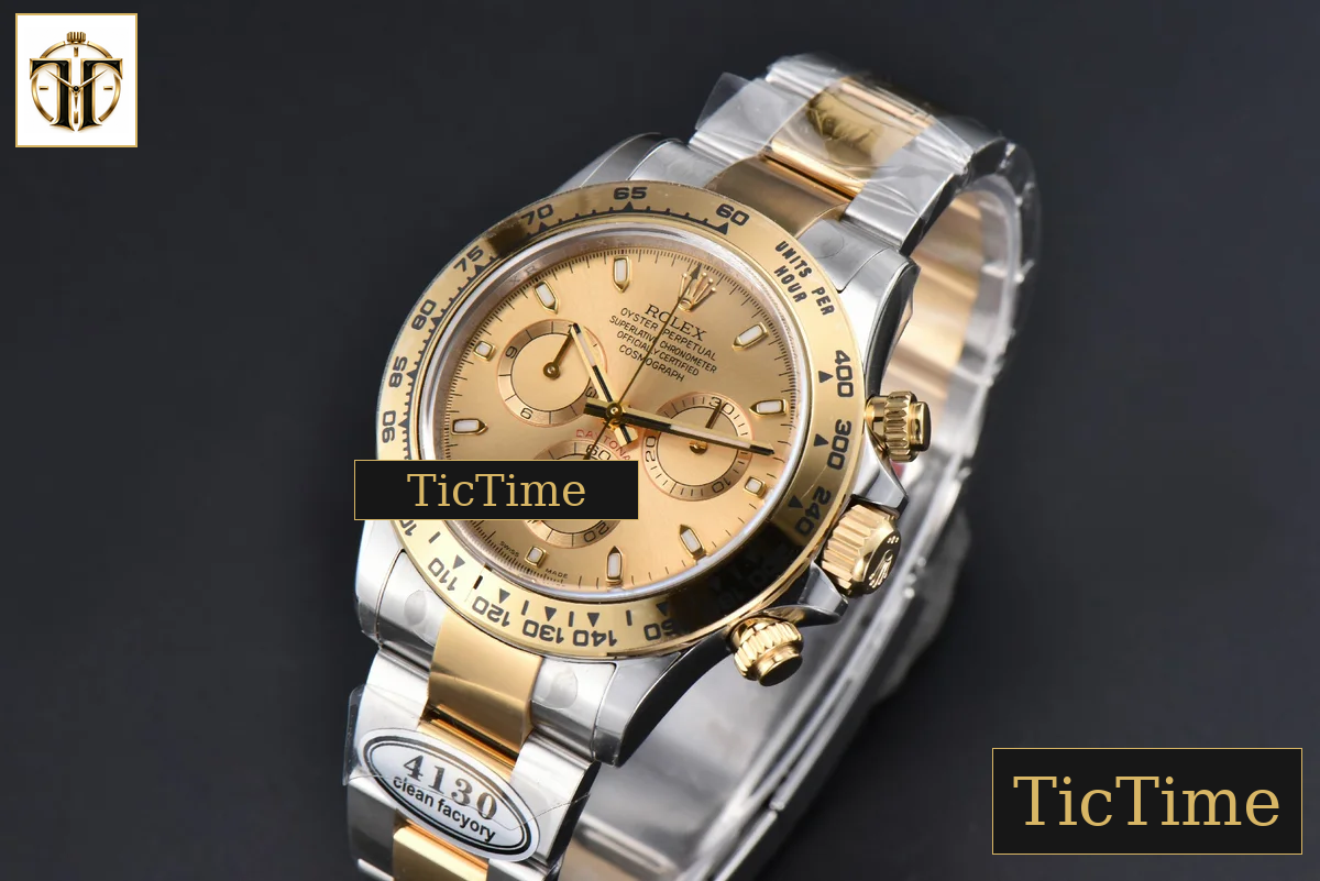 Daytona 116503 40mm Clean Factory YG/SS YG Stick Dial Oyster Bracelet A4130 — foto 5