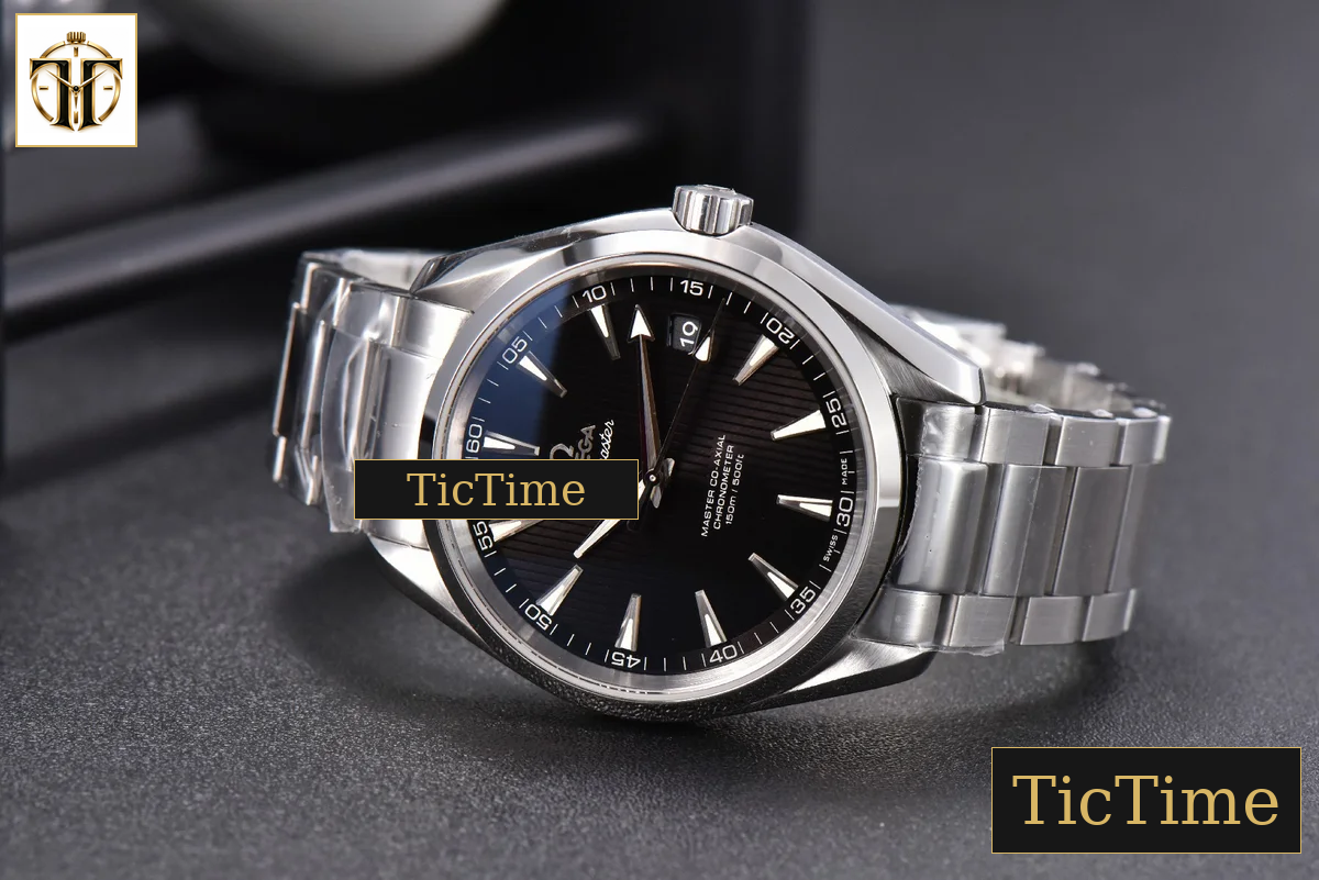 Aqua Terra 150M 41mm VSF Black Textured Dial SS Bracelet A8500 — foto 13