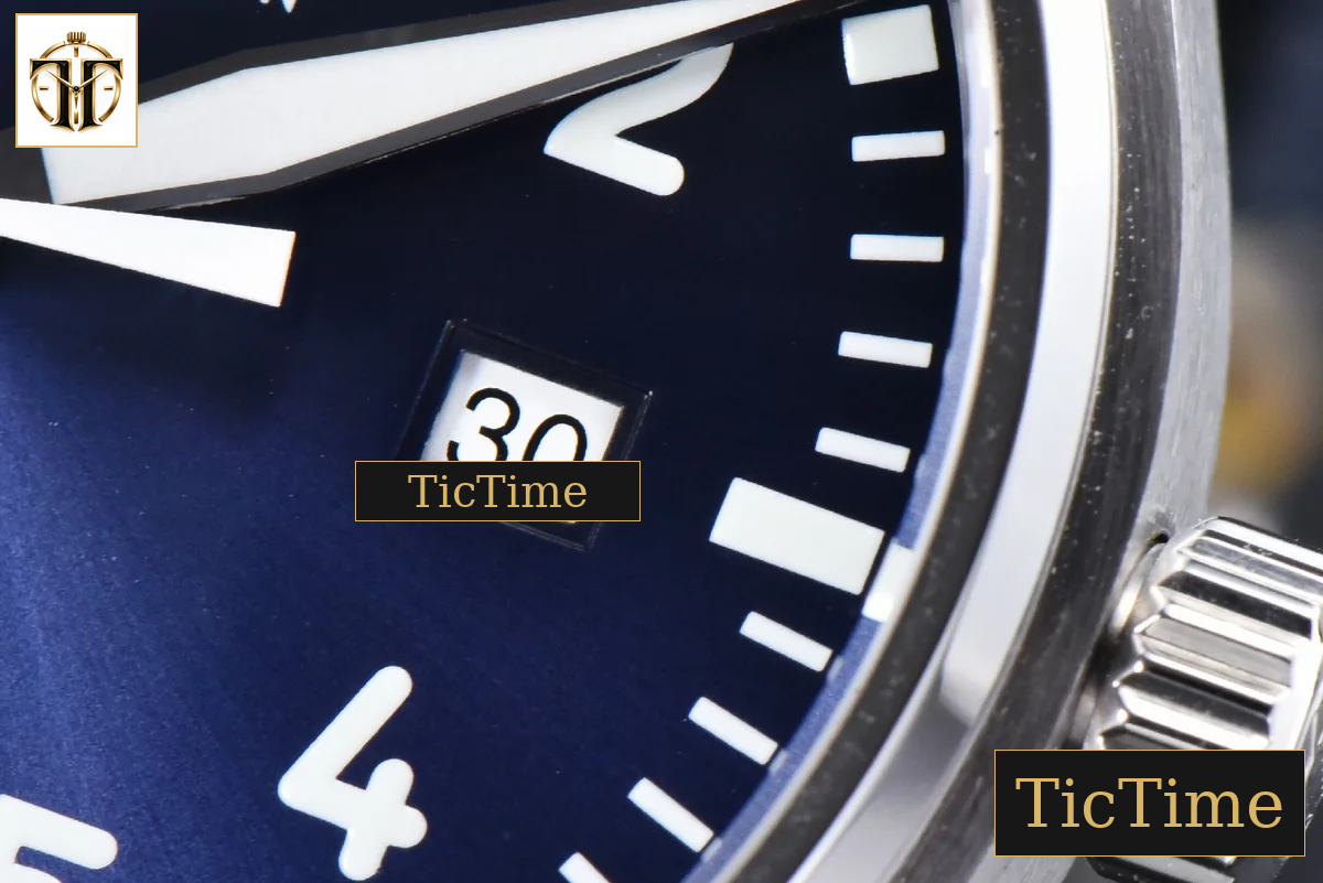 Mark XX IWC328203 40mm GSF Blue Dial Blue Leather Strap A2892 — foto 8