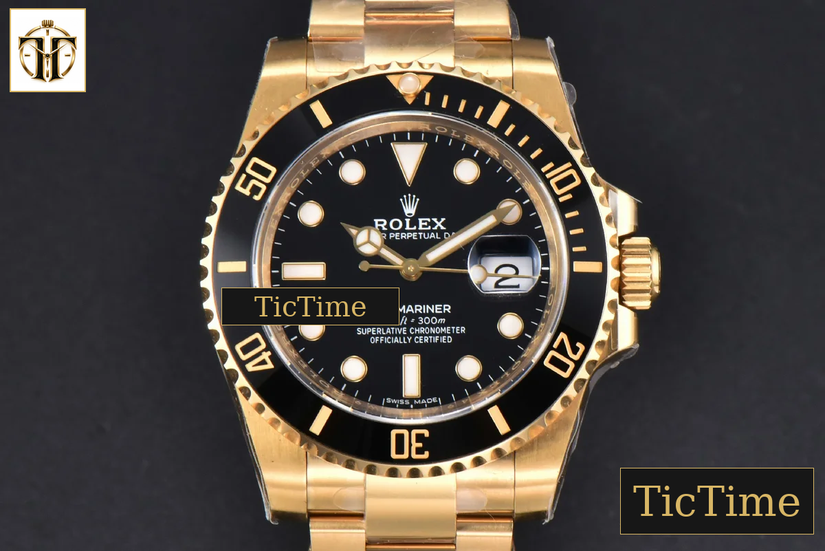 Submariner LN 904L 116618 40mm Clean Factory YG Black Dial YG Bracelet VS3135 — foto 2