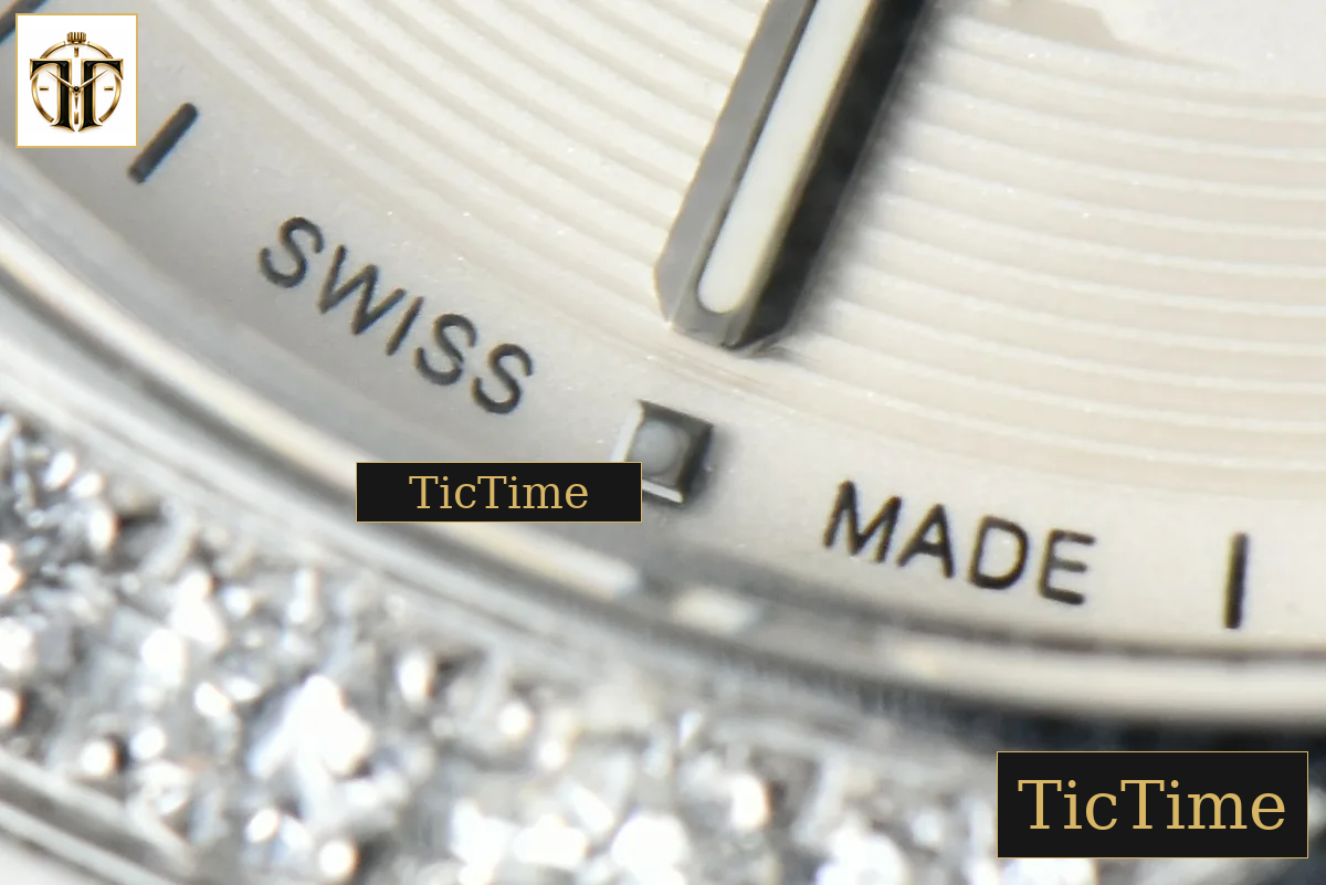 Royal Oak Offshore Ladies 33mm RXWF SS Moissanite White Dial Diamonds Bezel White Rubber Strap Swiss Quartz — foto 7