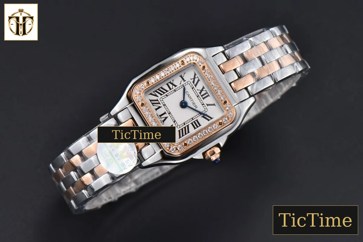 Panthère Secrete Ladies 22mm BVF SS/RG White Dial Diamond Bezel SS/RG Bracelet Ronda Quartz — foto 4