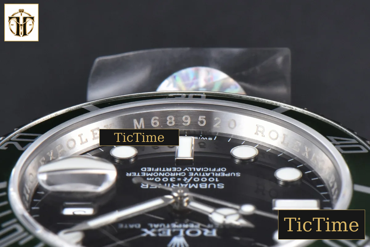 Submariner LV 16610 40mm RAF Green Bezel 904L SS Bracelet Rehaut SH3135 — foto 14
