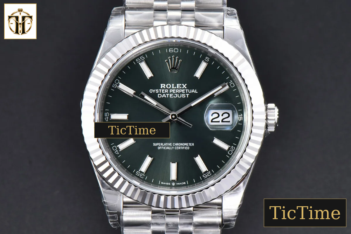 DateJust 904L Mint 126334 41mm VSF Green Dial Jubilee Bracelet VS3235 — foto 2