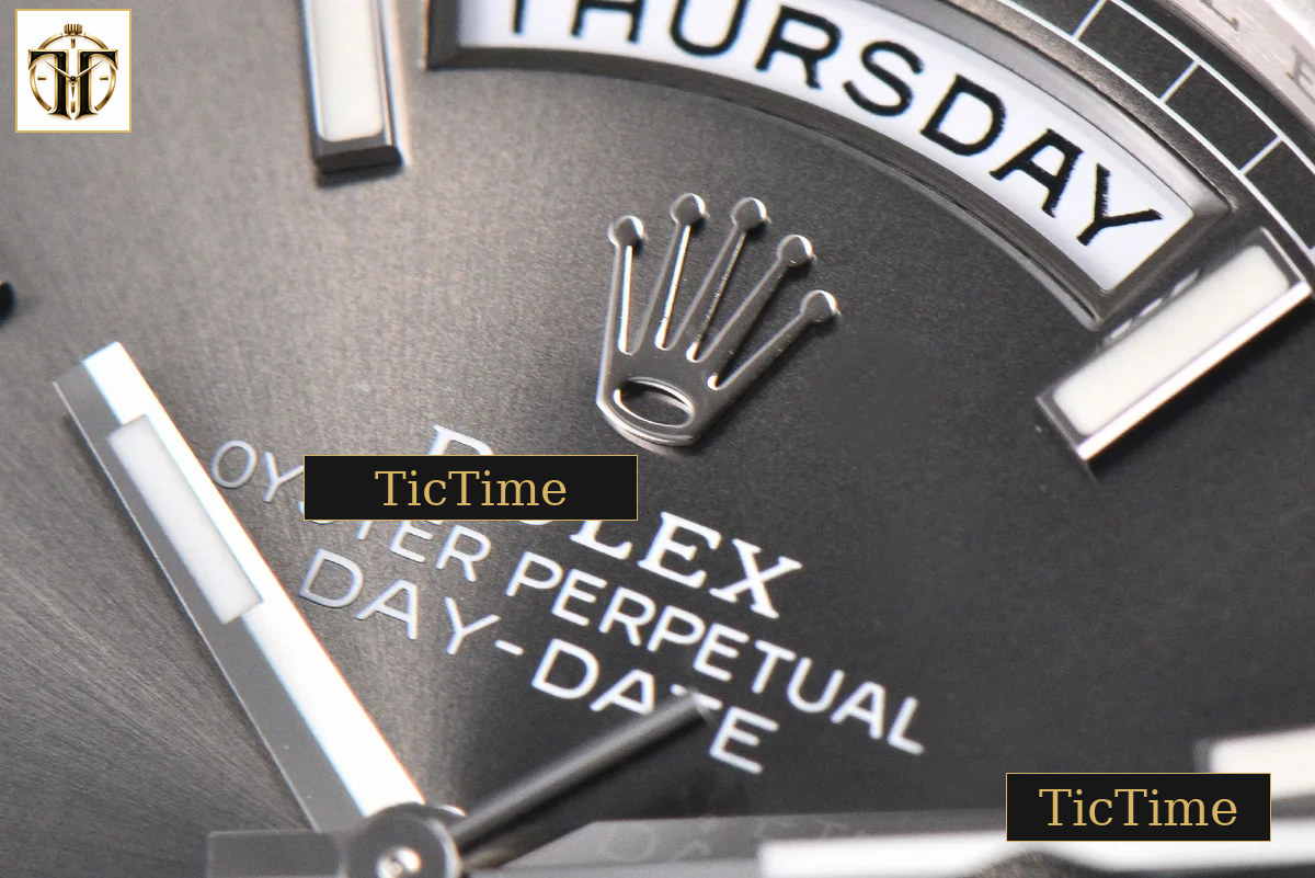 DayDate Weighted 40mm VSF Gray Dial Lume Marker President Bracelet DD3255 — foto 7