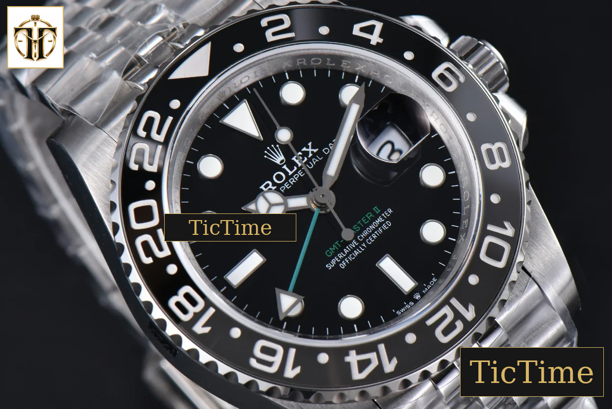 GMT Master II GRNR 904L 126710 40mm GMF Black/Gray Bezel Black Dial Jubilee Bracelet VR3285 — foto 18
