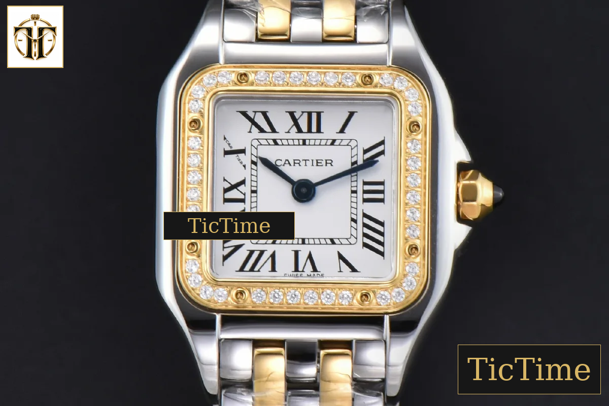Panthère 22mm AF SS/YG Diamond Bezel White Dial SS/YG Bracelet Ronda Quartz — foto 2