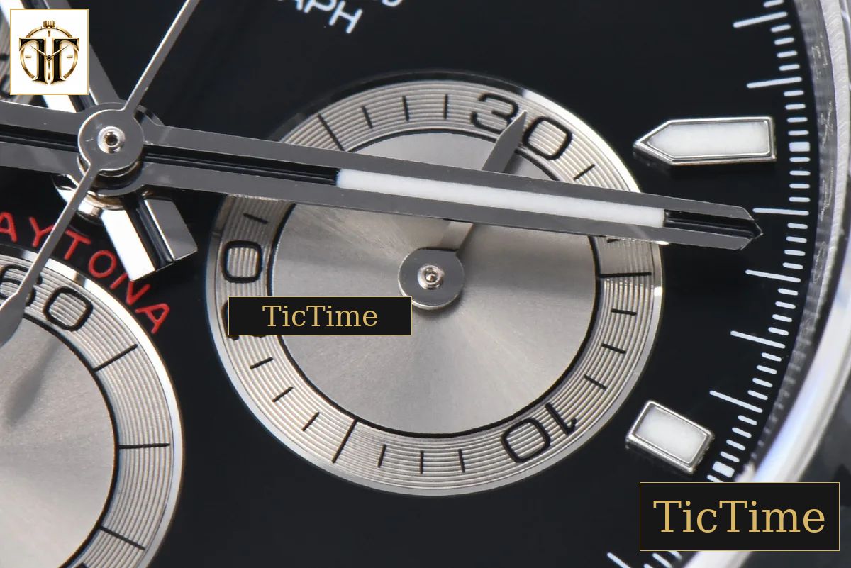 Daytona 904L 126509 40mm BPF SS Black Dial Silver Subdial SS Bracelet SH4131 — foto 8