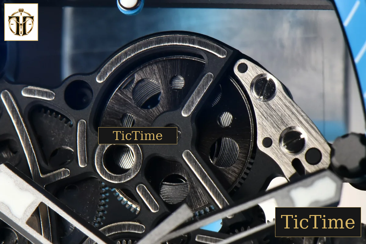 NTPT RM055 42.7mm APSF Blue Skeleton Dial Black Bezel Blue Crown Blue Rubber Strap RMUL2 — foto 6