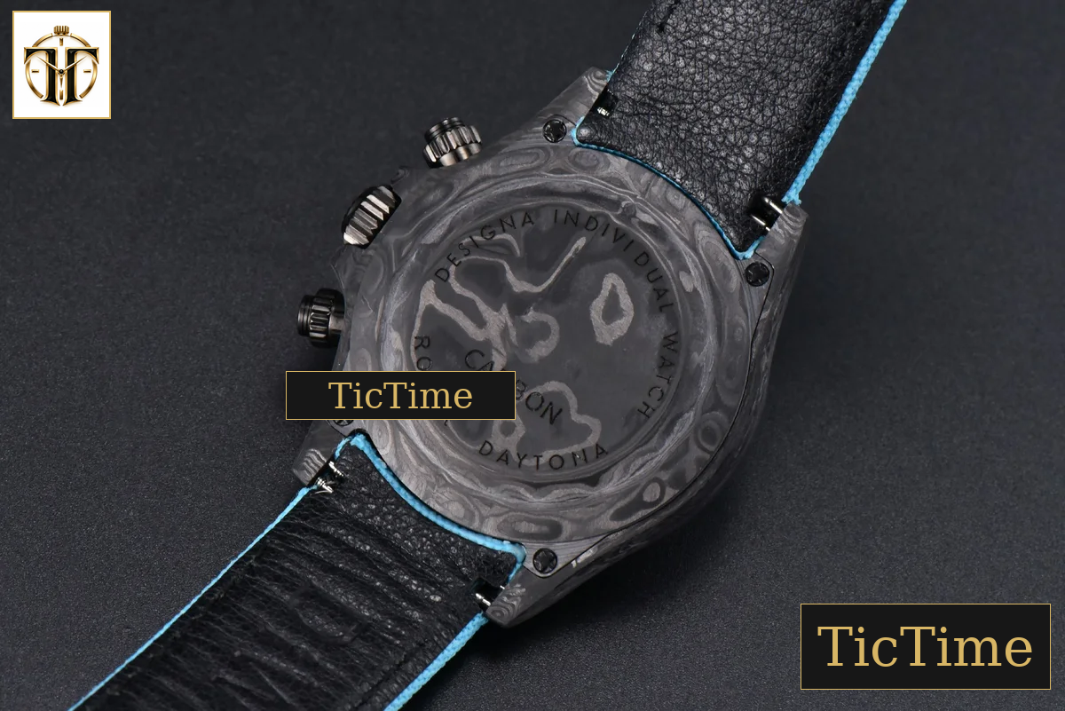 Daytona Montoya Carbon Fiber 40mm DIWF Skeleton Dial Blue Nylon Strap 4130 — foto 20