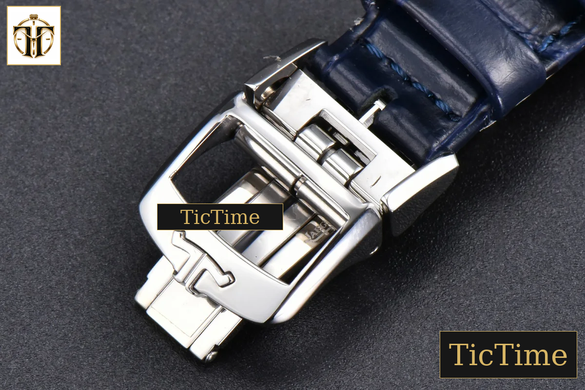 Rendez-Vous Night & Day 34mm APSF Diamond White Textured Dial Blue Leather Strap A898 — foto 15