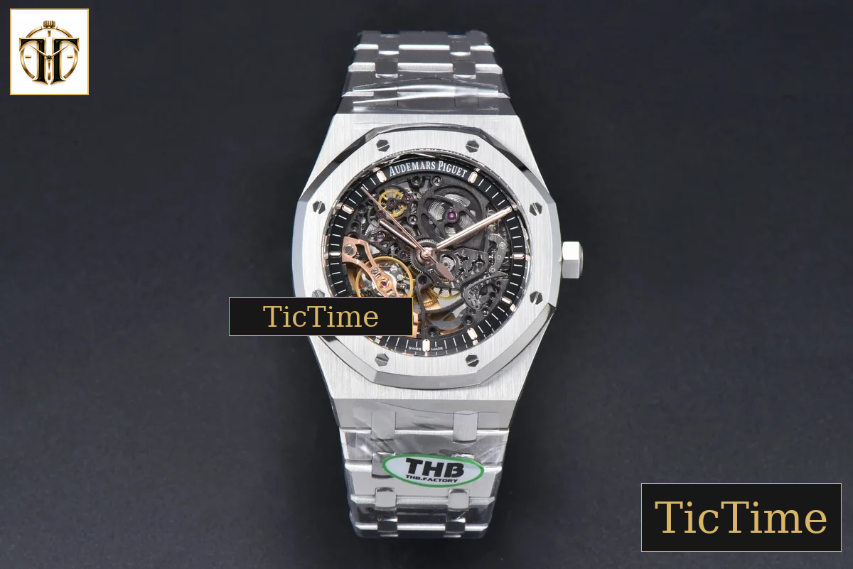 Royal Oak 15407 41mm THBF White SS Skeleton Dial White SS Bracelet SA3132 — foto 2