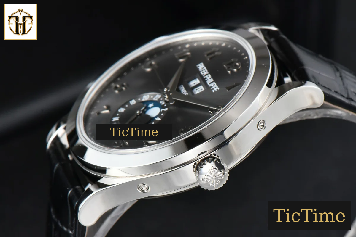 Complications 5396 38.5mm ZF Gray Dial Moonphase Stick Markers Black Leather Strap MY9015 — foto 9