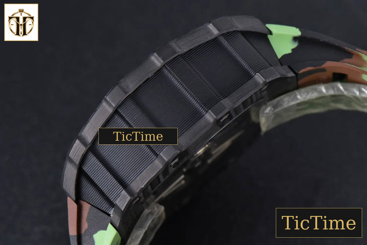 NTPT Chrono RM011 KVF Skeleton Dial Green Camo Rubber Strap V2 A7750 — foto 13