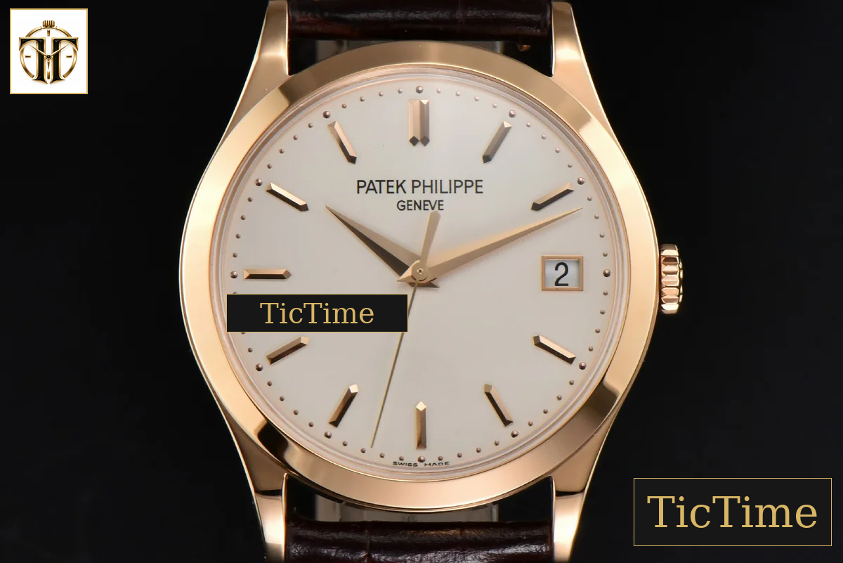 Calatrava 5296R 38mm ZF RG Beige Dial Brown Leather Strap 9015 — foto 2