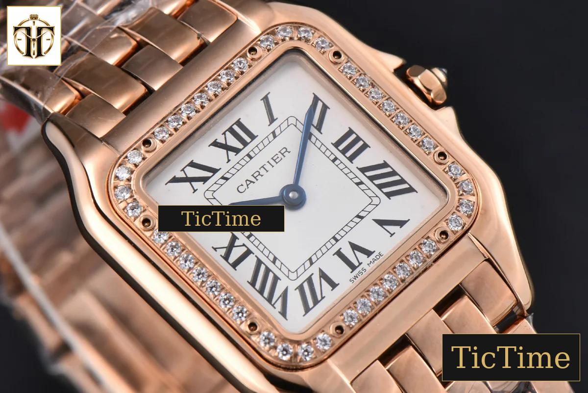 Panthère Secrete Ladies 27mm BVF RG White Dial Diamond Bezel RG Bracelet Ronda Quartz — foto 11