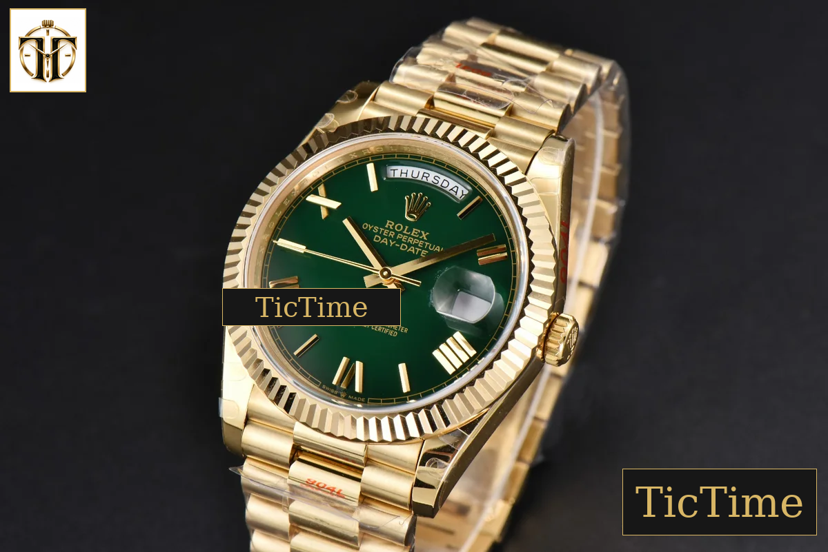 DayDate 904L 40mm GMF YG Green Dial YG Bracelet A2836 — foto 4