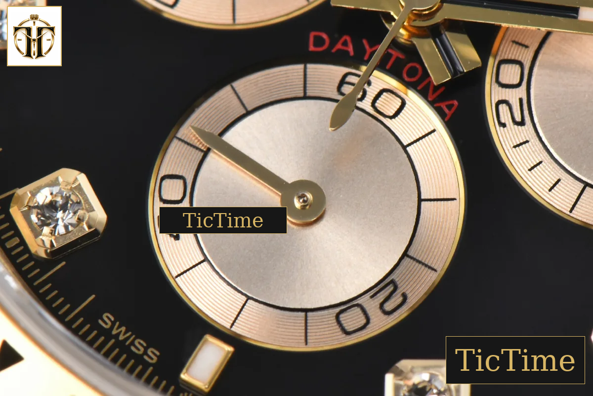 Daytona 904L 126508 40mm BPF YG Black Dial YG Subdial Diamond Marker YG Bracelet SH4131 — foto 9