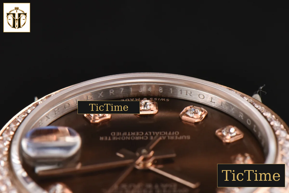 DateJust Ladies 904L 31mm WF RG/SS Diamond Brown Dial Diamond Marker Jubilee Bracelet A2671 — foto 14