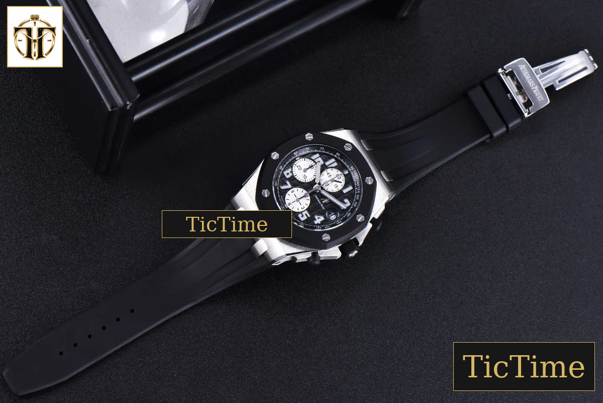 Royal Oak Offshore Rubberclad 25940SK 42mm JF Black/Silver Dial Rubber Strap A7750 — foto 23