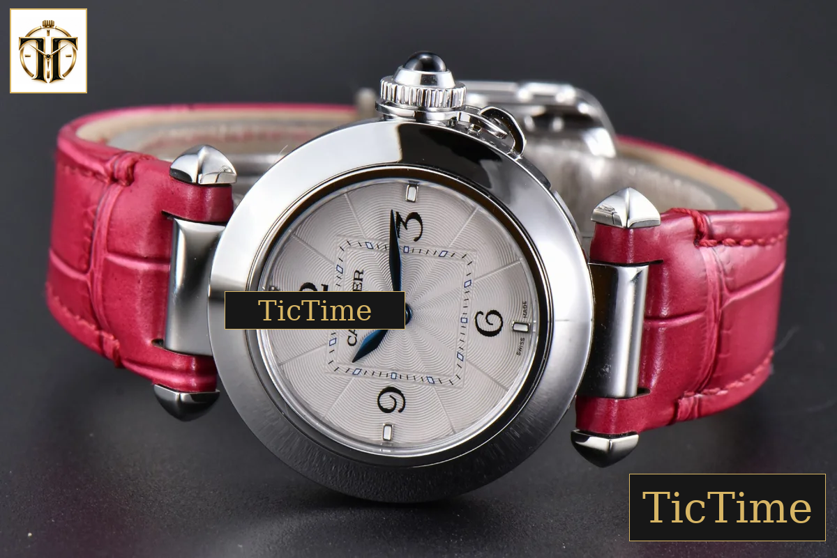 Pasha Ladies 30mm AF White Dial Rose Red Leather Strap Jap Quartz — foto 12