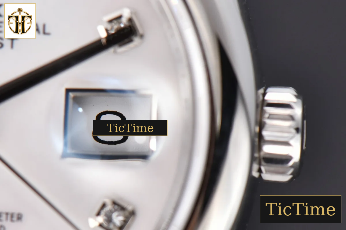 DateJust 36mm GMF SS Smooth Bezel White Dial Diamond Marker Jubilee Bracelet VR3235 — foto 8