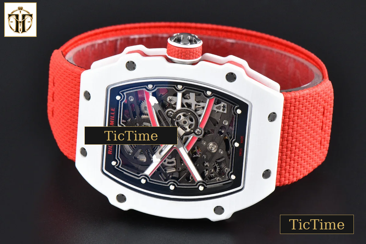 RM67-02 ZF White TPT Charles Leclerc Dial Red Nylon strap CRMA7 — foto 14