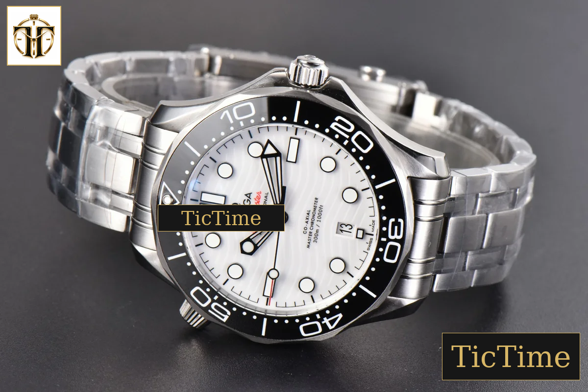 Seamaster Diver 300M 42mm ZF Black Ceramic White Dial SS Bracelet A8800 — foto 13