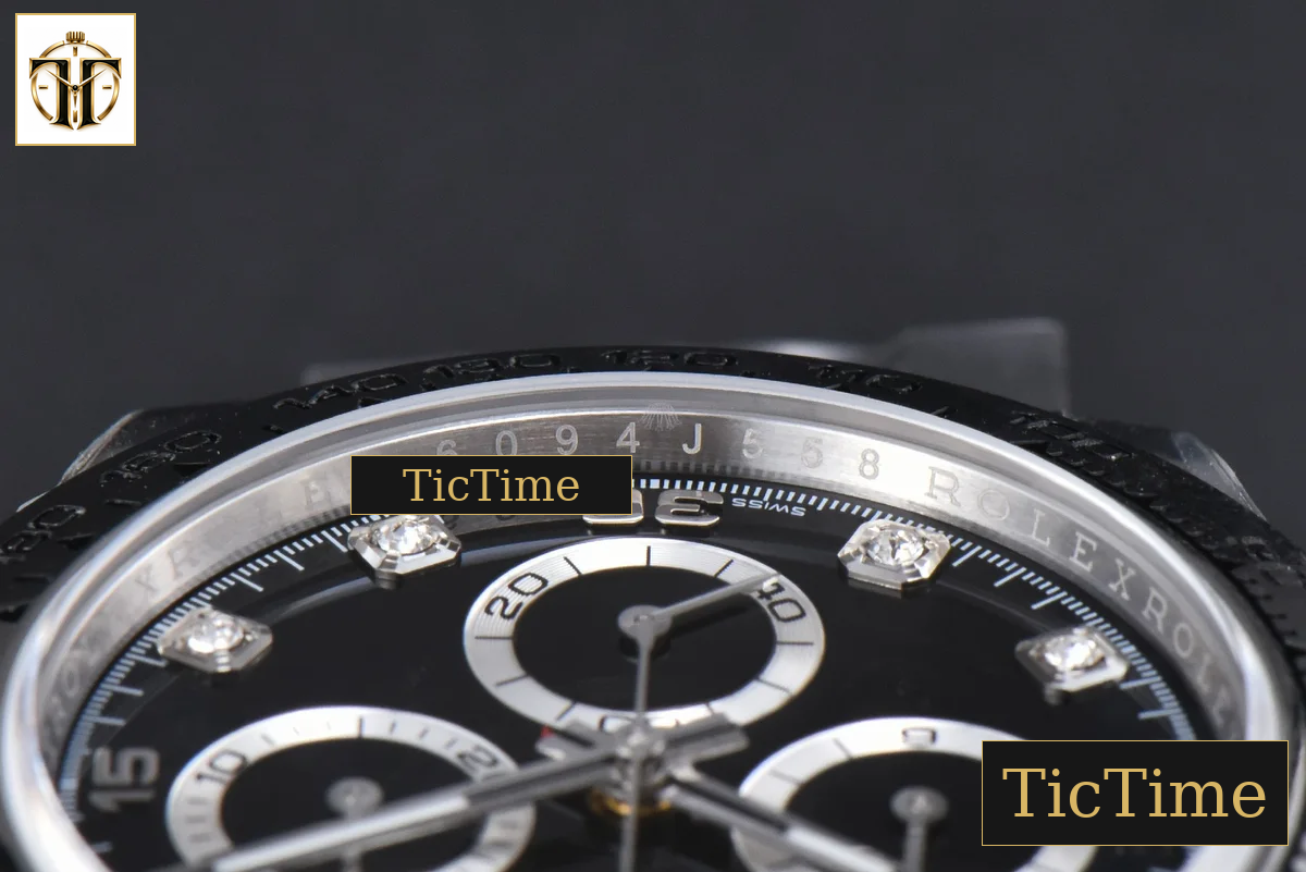 Daytona 904L 116509 40mm BTF Black Dial Diamond Marker SS Bracelet SA4130 — foto 16