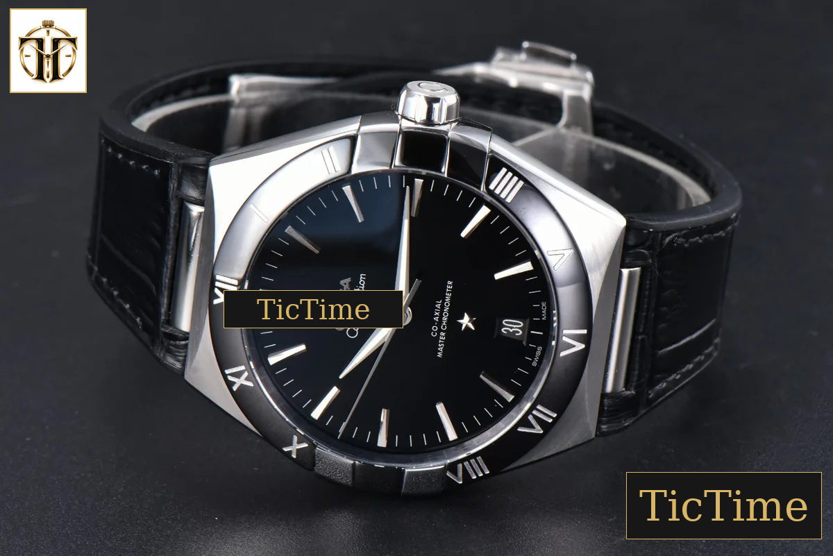Constellation 41mm VSF Black Ceramic Black Dial Black Gummy Strap A8900 — foto 13