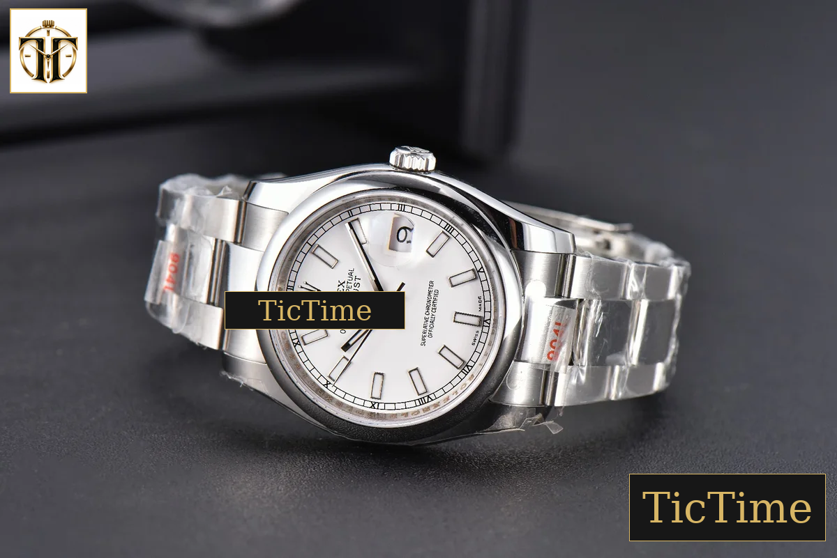 DateJust 36mm GMF SS Smooth Bezel White Dial Lume Marker Oyster Bracelet VR3235 — foto 15