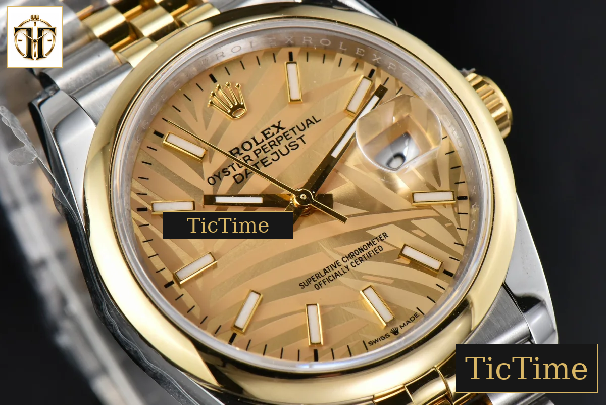 DateJust 36mm BPF YG/SS Smooth YG Plam Dial Jubilee Bracelet A2824 — foto 11