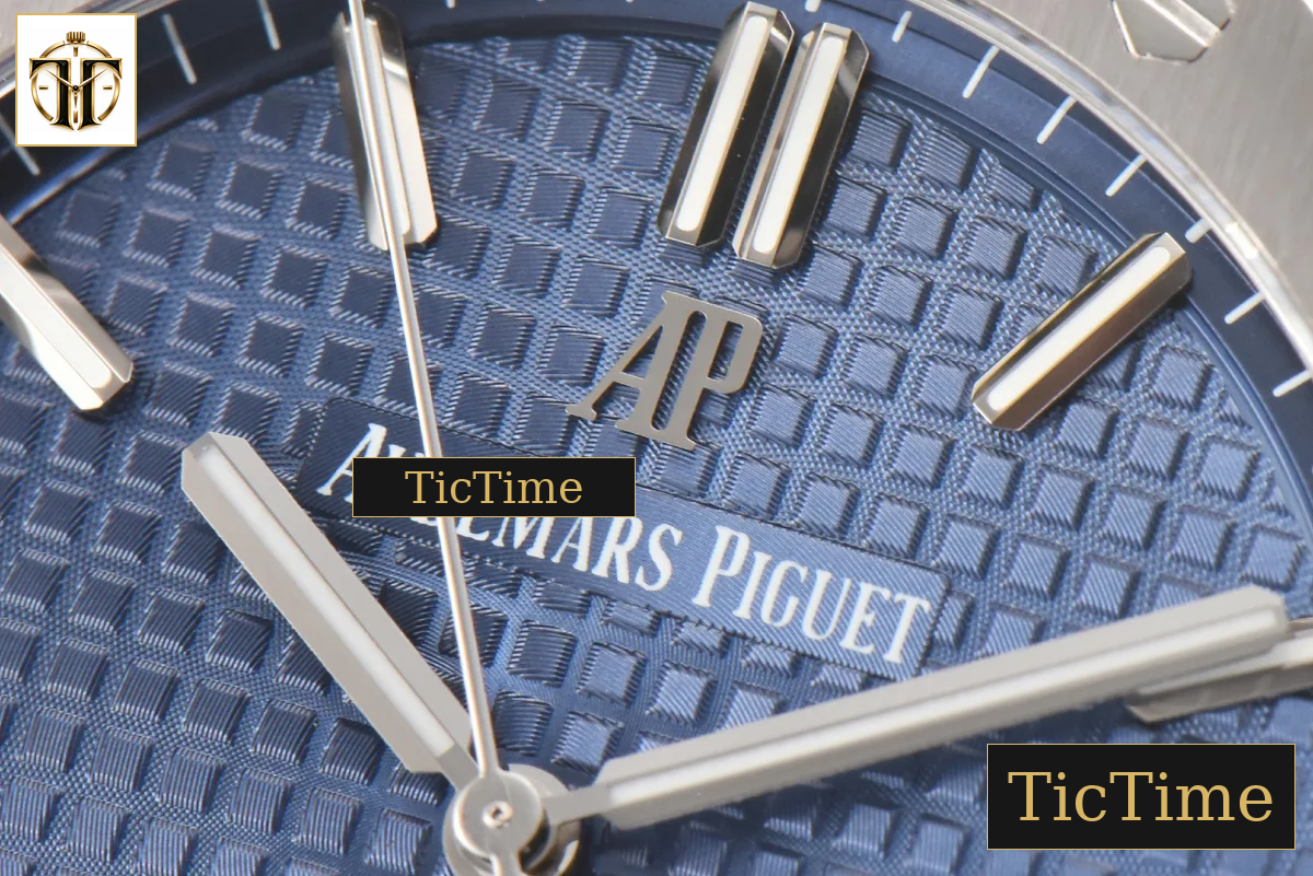 Royal Oak 15500 41mm ZF Blue Textured Dial SS Bracelet (V2 free sprung ) A4302 — foto 4