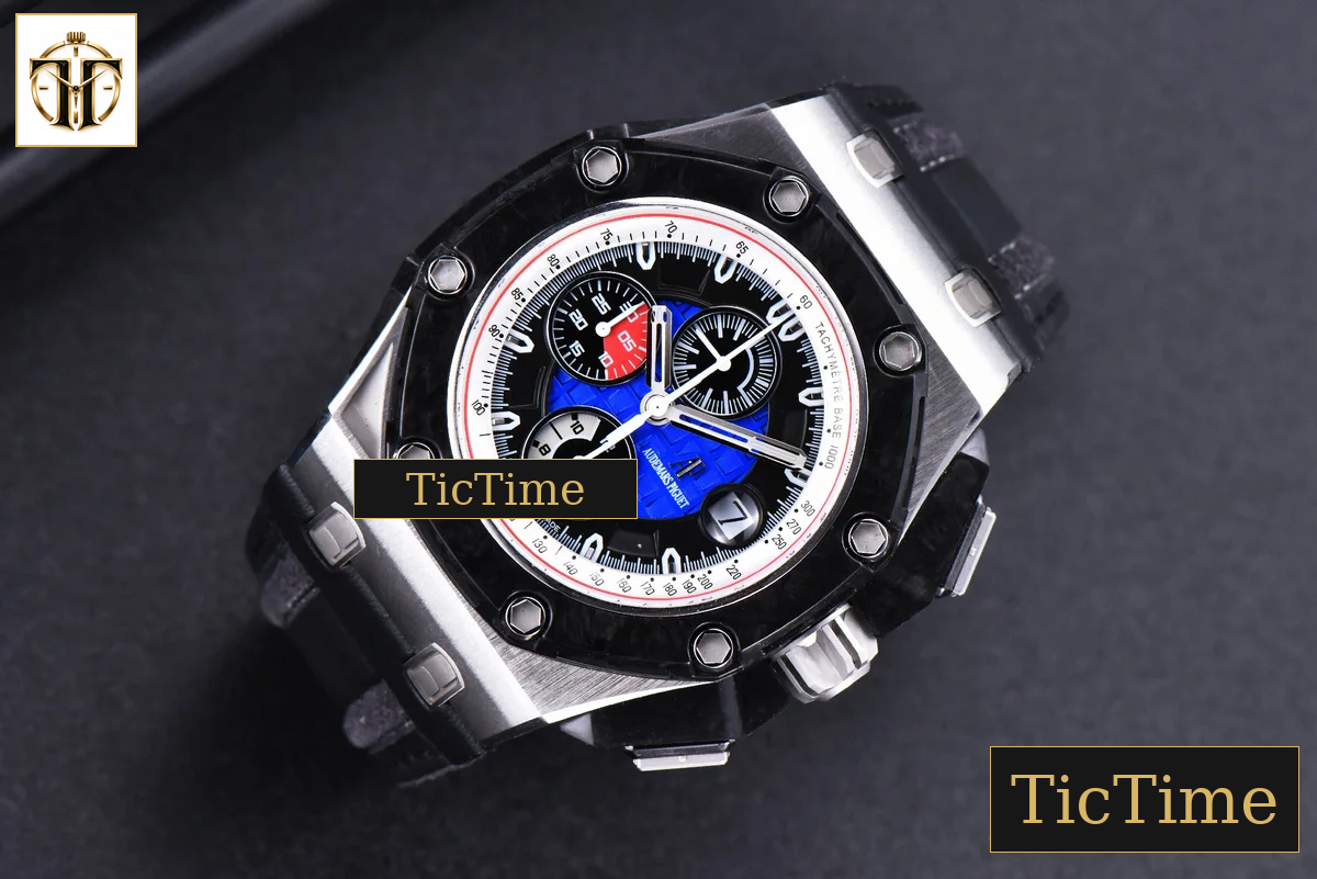 Royal Oak Offshore Grand Prix Forge Carbon Parts 44mm JF Blue Dial Leather Strap V3 A3126 — foto 7