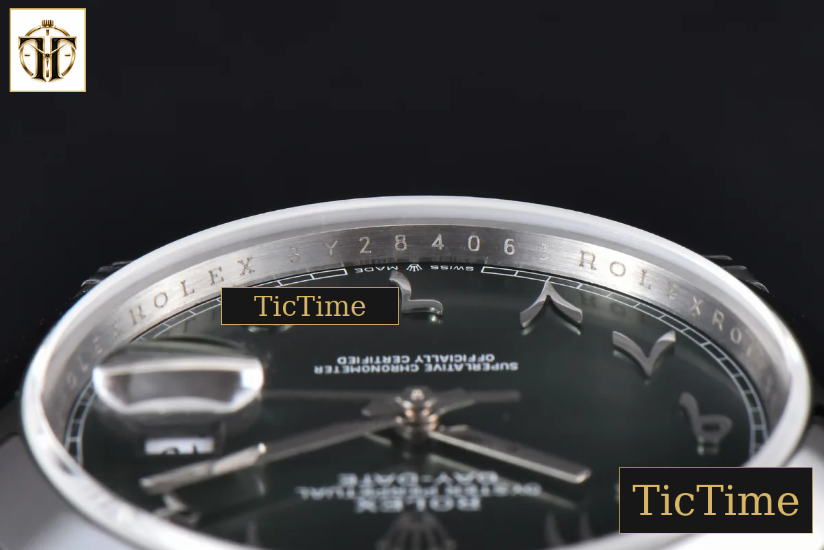DayDate 904L Smooth Oliva 40mm GMF Green Arabic Dial President Bracelet A2836 — foto 15