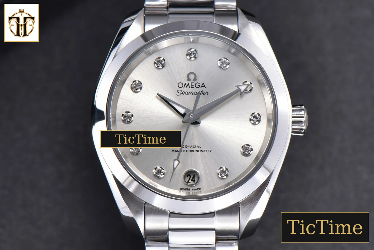 Aqua Terra 150M Ladies 34mm VSF Silver Dial Diamond Marker SS Bracelet A8800 — foto 2