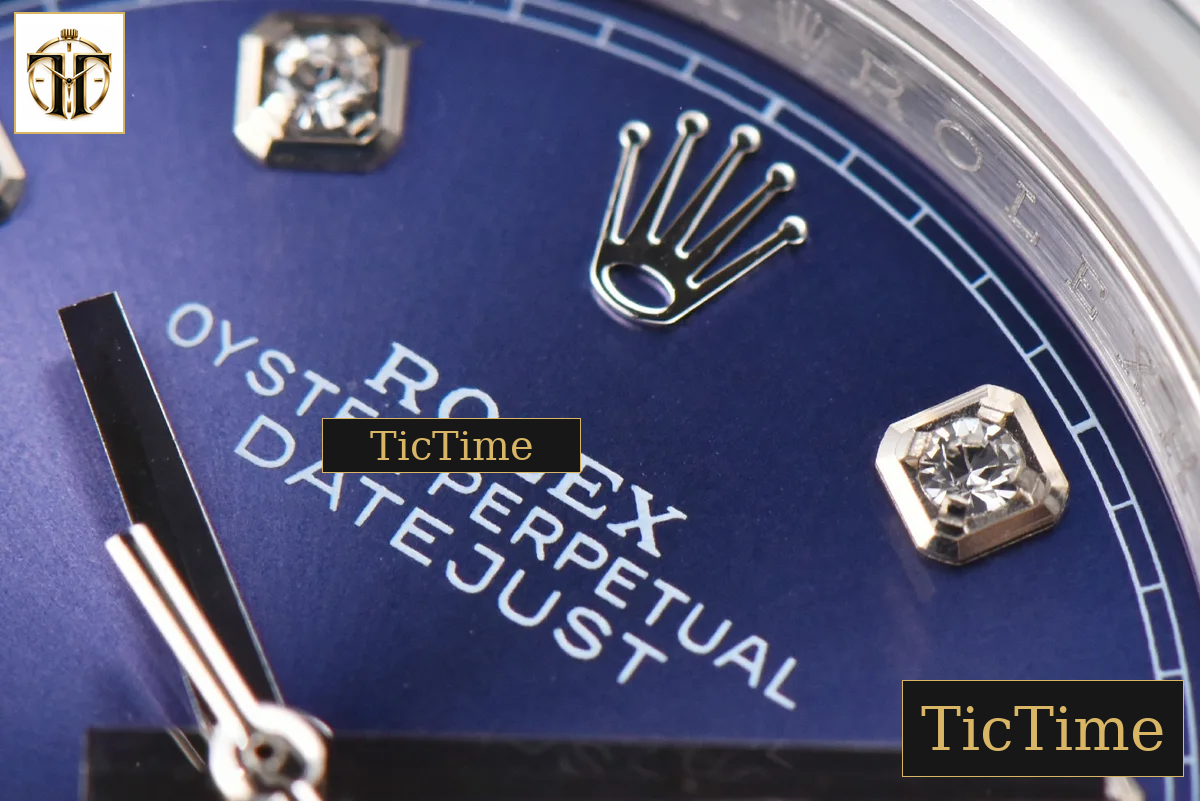 DateJust 36mm GMF SS Smooth Bezel Blue Dial Diamond Roma Marker Jubilee Bracelet VR3235 — foto 7