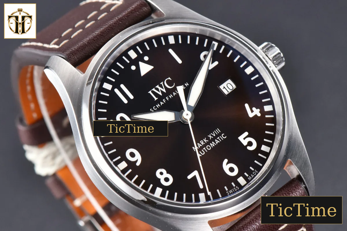 Mark XVIII IWC327003 40mm V7F Brown Dial Brown Leather Strap A2892 — foto 10