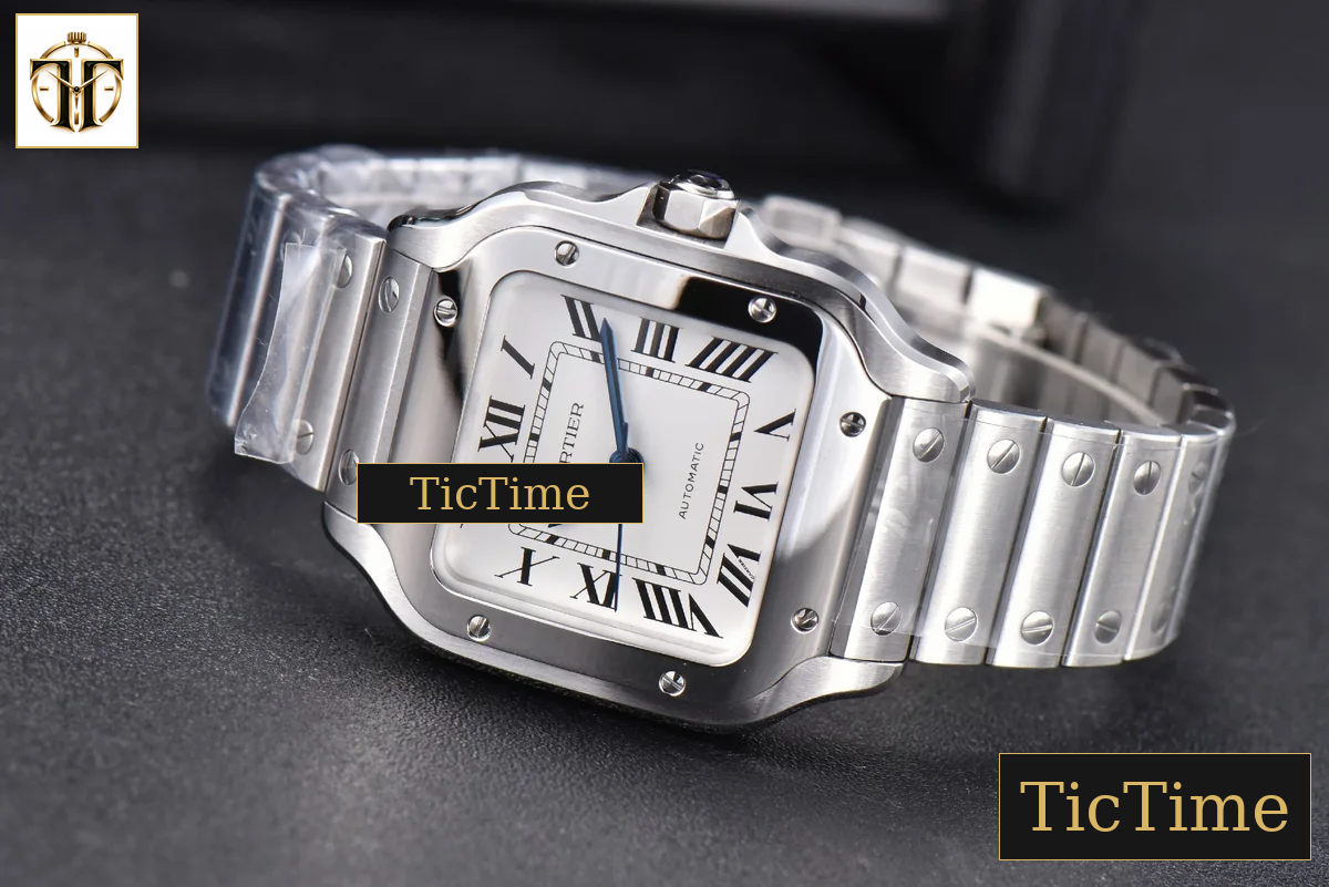 Santos de Cartier Medium 35mm BVF SS White Dial SS Bracelet Miyota 9039 — foto 6