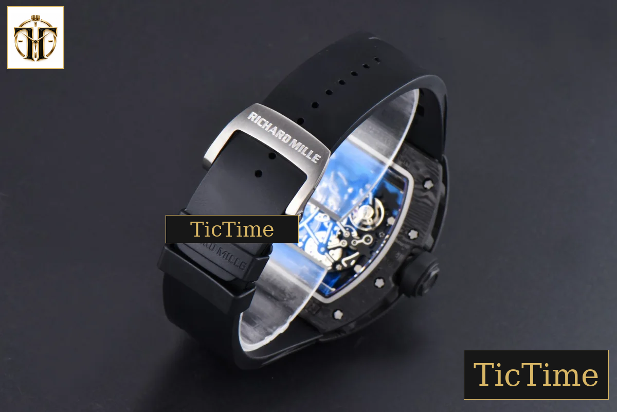 NTPT RM055 43mm ZF RG Bezel Black Crown Black Rubber Strap V6 RMUL2 — foto 33