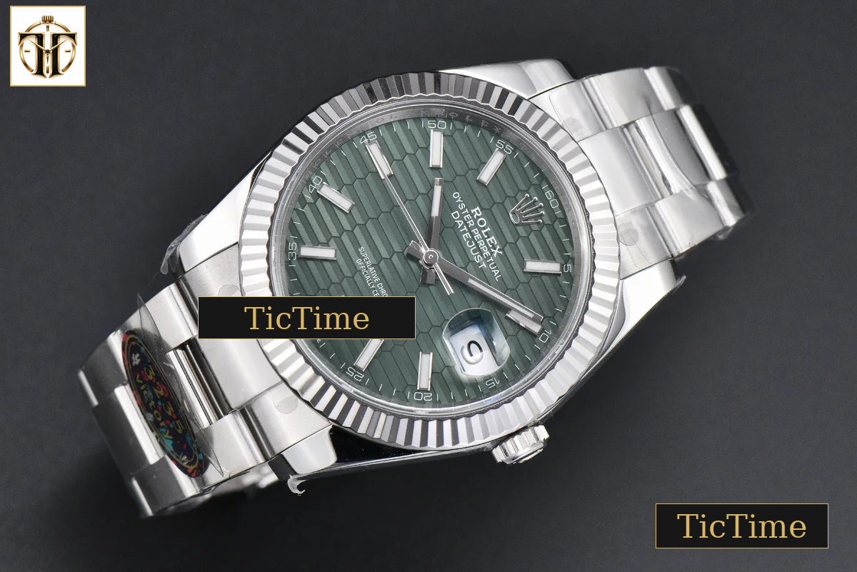 DateJust Mint 126334 41mm VF Green Motif Dial Oyster Bracelet DD3235 — foto 4
