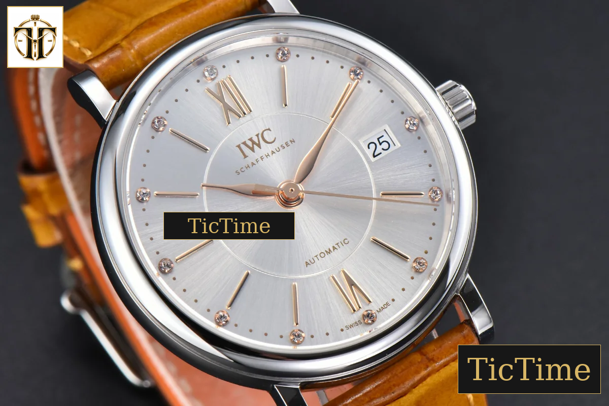 Portofino 37mm V7F Gray Dial YG Marker Brown Leather Strap A2892 — foto 12