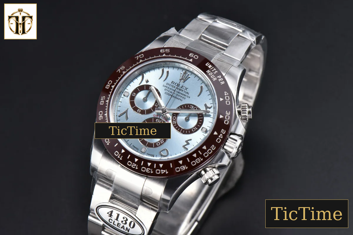 Daytona 116506 40mm Clean Factory Ice Blue Dial Arabic Markers SS Bracelet SA4130 — foto 5