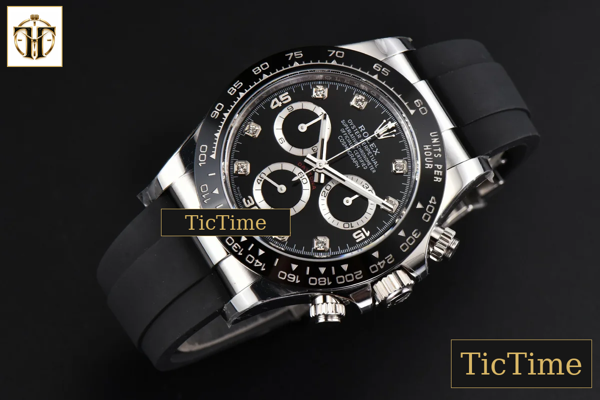 Daytona Blac Dial 116519 40mm BTF Diamond Marker Oysterflex Strap SA4130 — foto 11