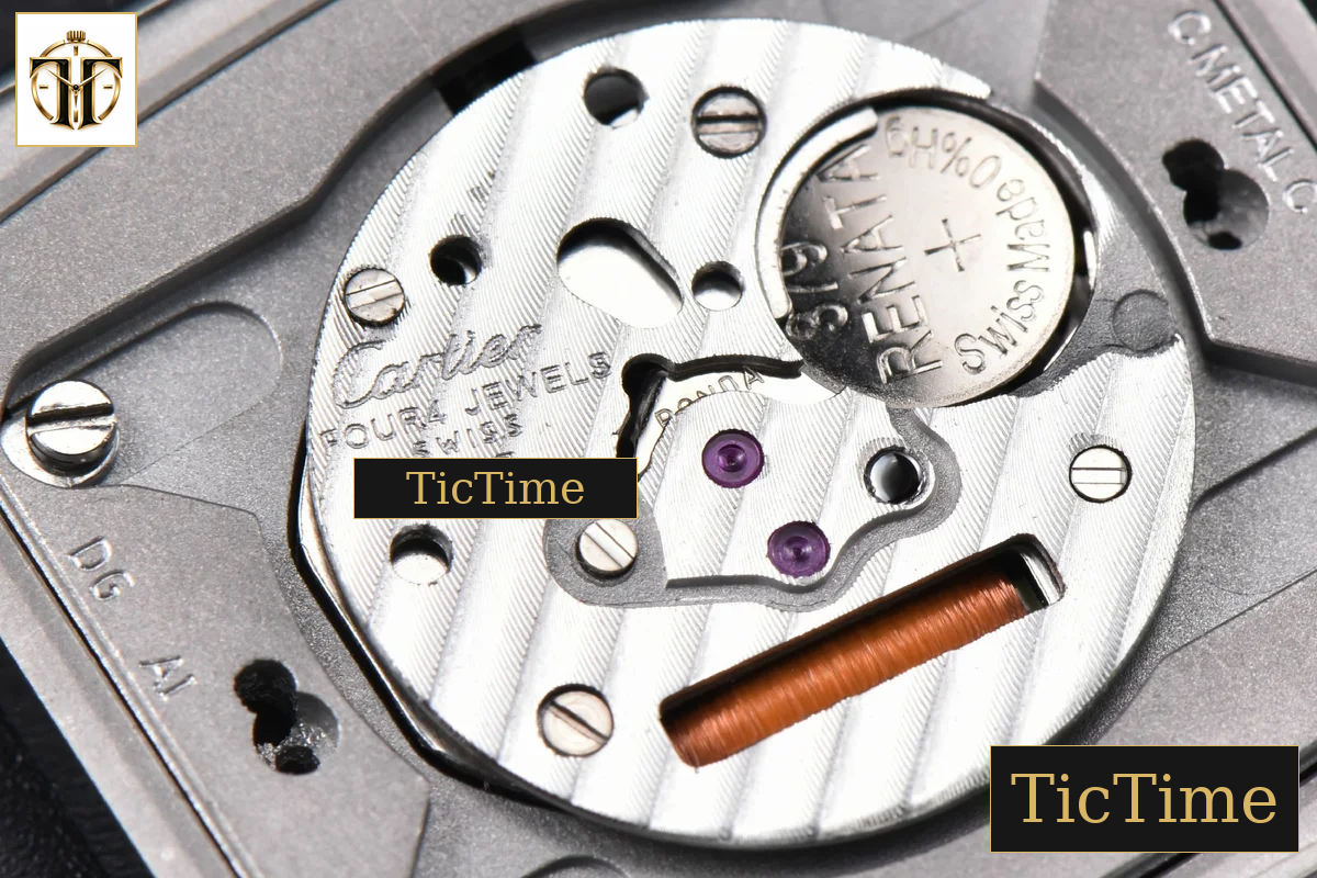 Tank Must Large 33.7×25.5mm K11F Diamond Bezel Black Dial Black Leather Strap Quartz — foto 16