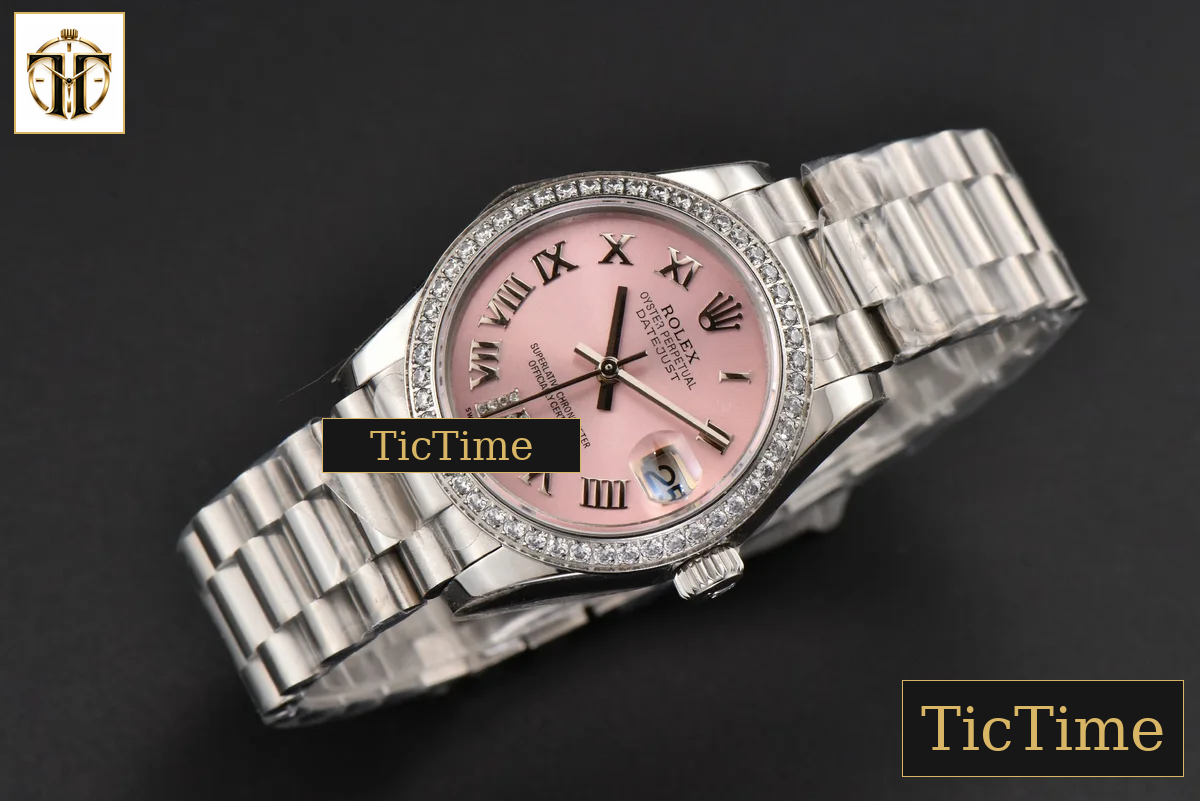 DateJust Ladies 904L 31mm WF Diamond Pink Dial Roma Marker Oyster Bracelet A2671 — foto 15