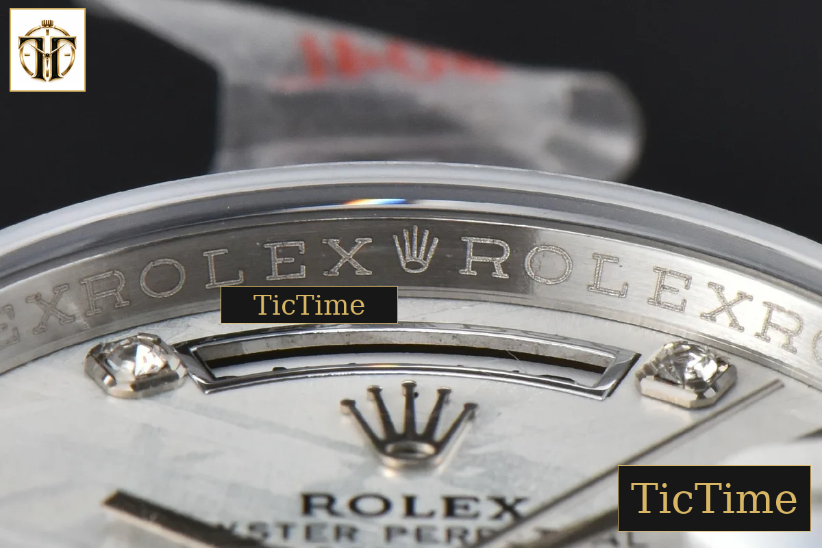 DayDate 36mm GMF SS Meteorite Dial Diamond Marker SS Bracelet A3235 — foto 15