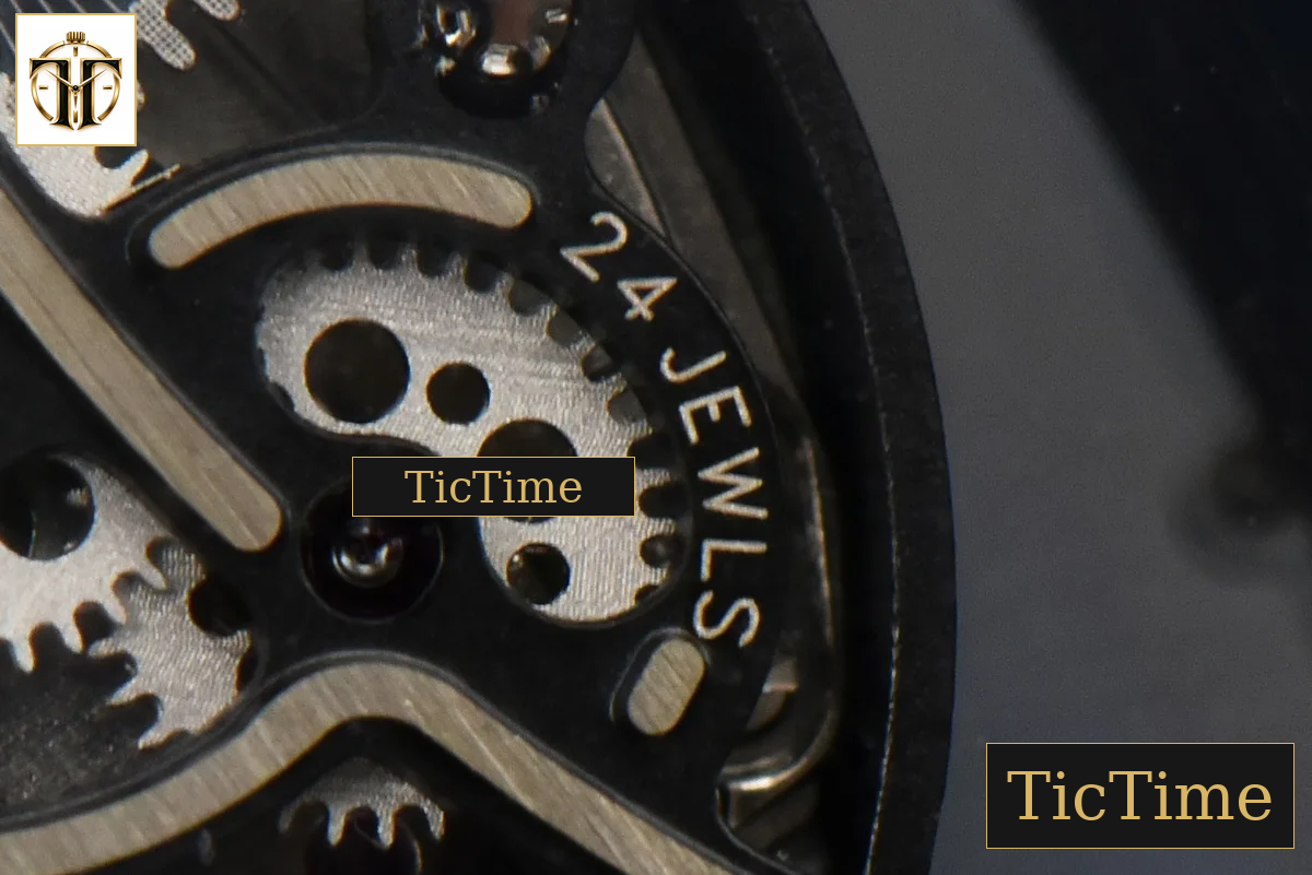 Bubba Watson RM055 42.7mm ZF Black NTPT White Skeleton Dial White Rubber Strap V6 NH05 — foto 25