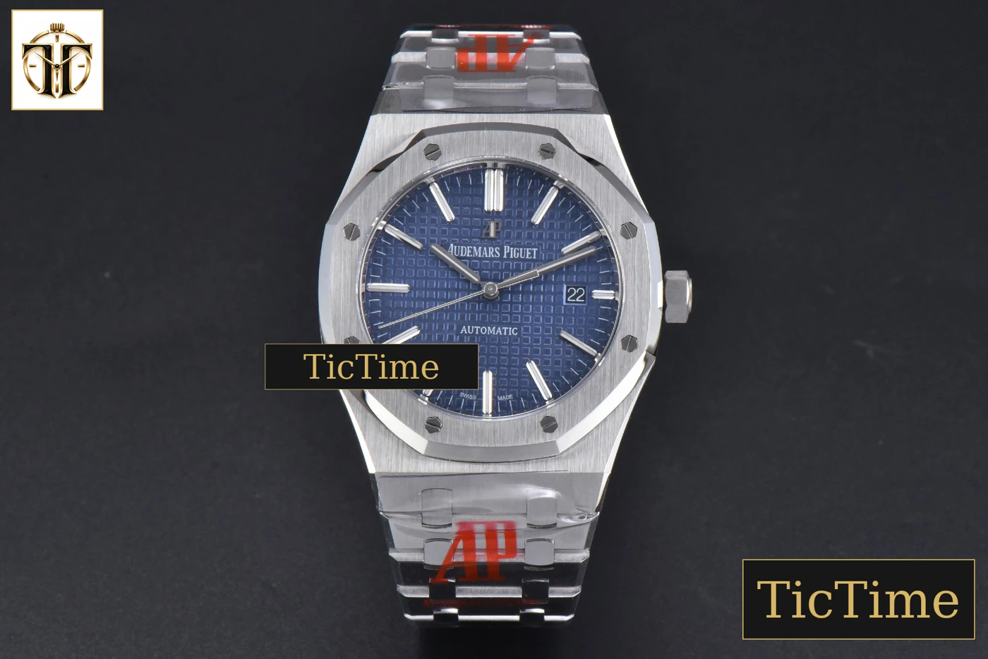 Vista frontal — Royal Oak 15400 41mm ORF Blue Textured Dial SS Bracelet A3120
